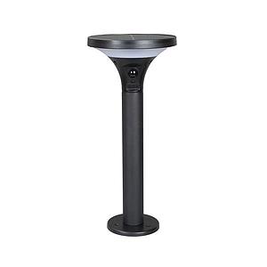 SOLAR PANEL COLUMN LIGHT WITH MOVEMENT SENSOR 5W 500LM 160x160x350mm  3CCT